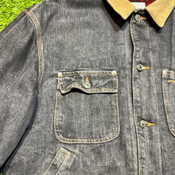 Vintage 70s-80s Polo Ralph Lauren Dungarees Blanket Lined Button Up Denim Jacket - Picture 4 of 11